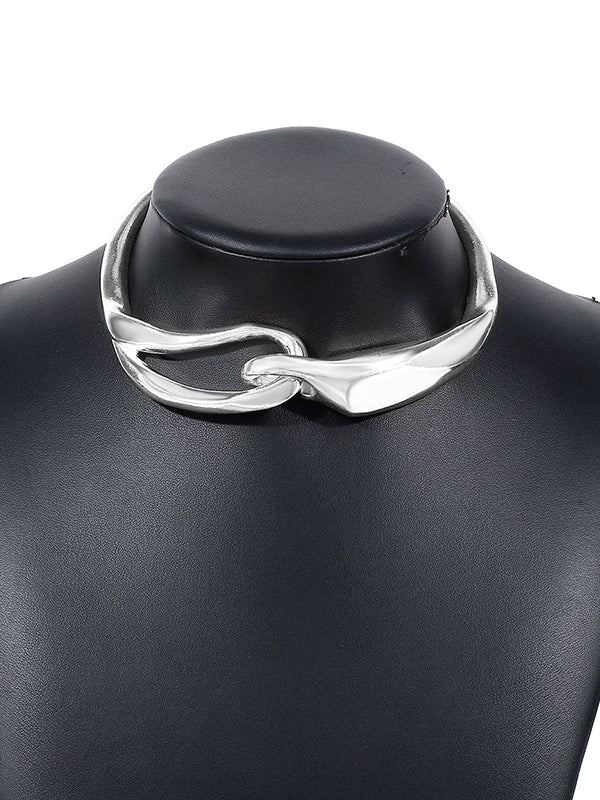 Geometric Hollow Color Necklaces Accessories