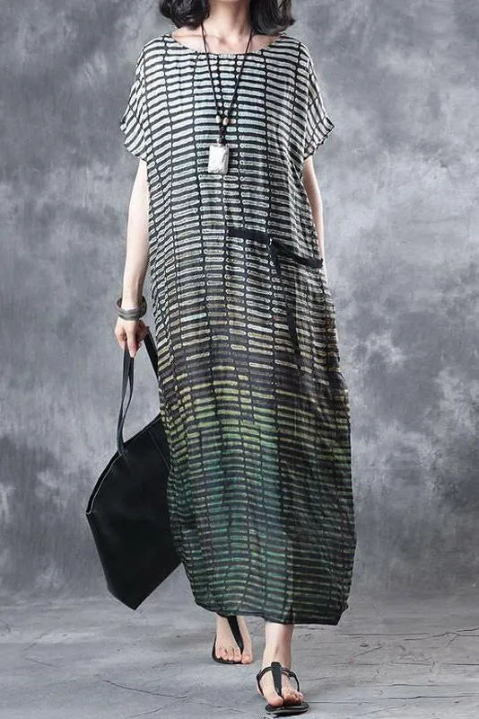 Limited Stock- Loose Striped Short Sleeve Dress