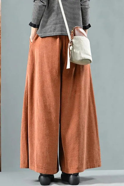Limited Stock- Retro Pure Color Autumn Corduroy Pants