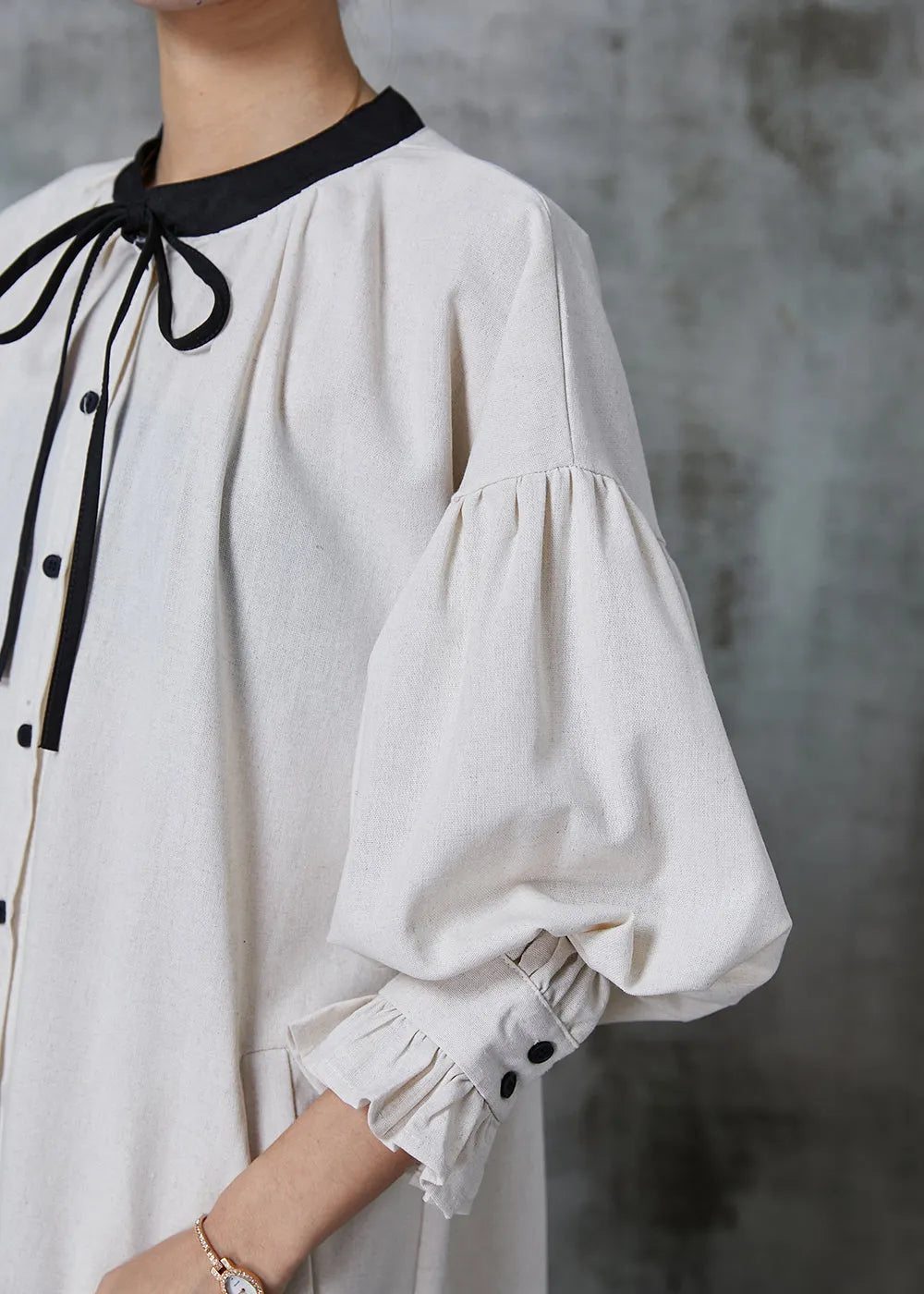Apricot Silm Fit Cotton Shirt Dress Spring