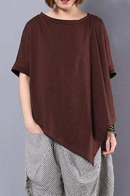 Limited Stock- Irregular Loose 100% Cotton T-shirt