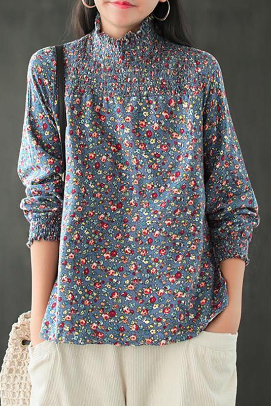 Autumn Elastic High Neckline T-shirt