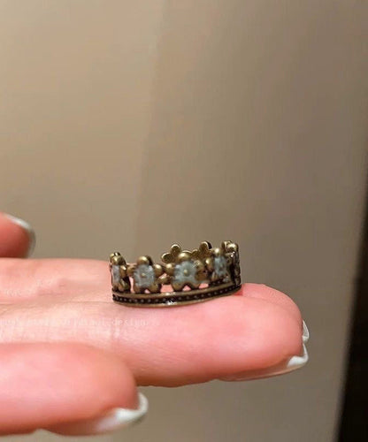 Butterfly Flower Metal Open Ring Set