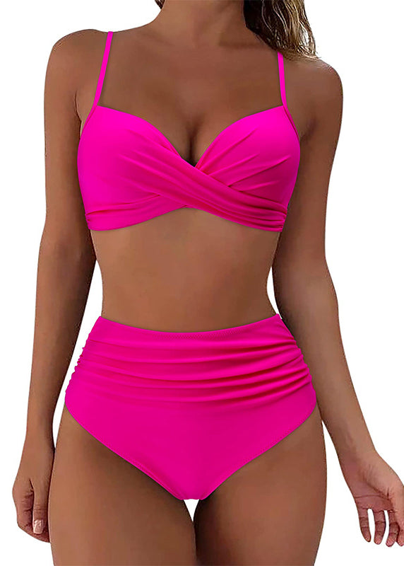 Green Cinched Top and Panty Swimwear Set