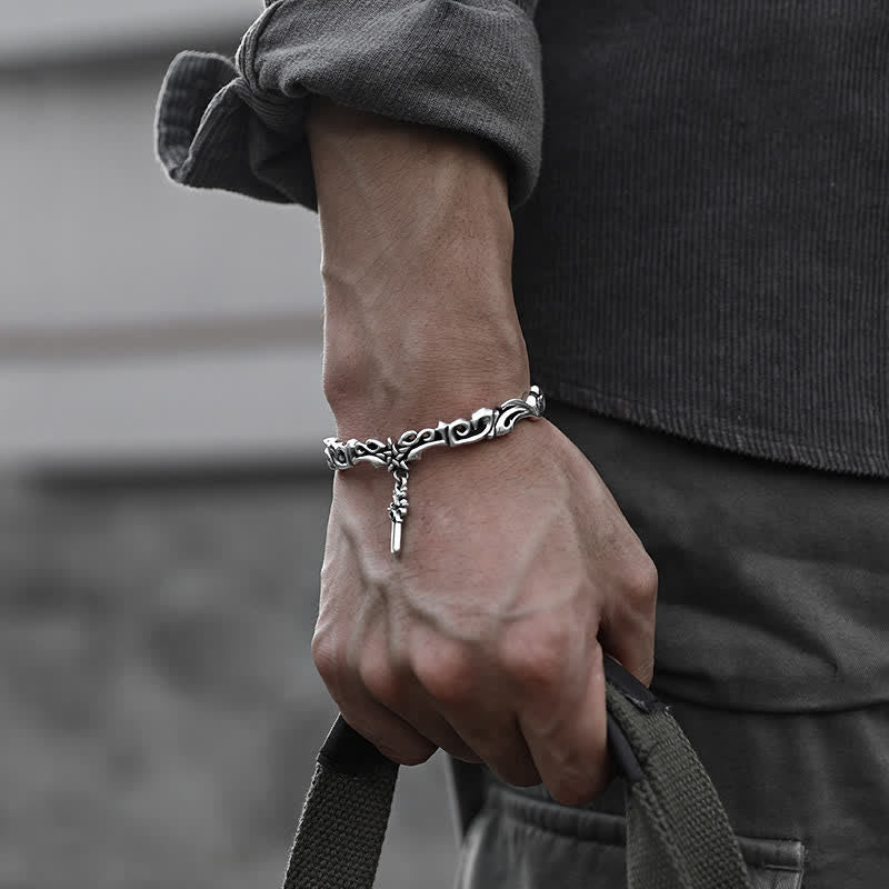 Buddha Stones Viking Style Twisted Braided Pattern Copper Balance Bracelet Bangle