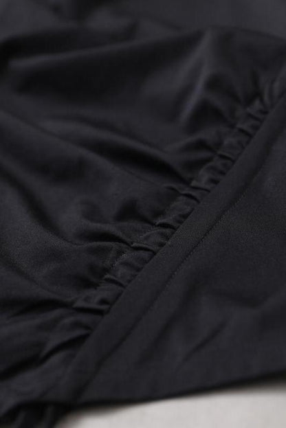Limited Stock- Lotstrends Pure Color Irregular Hem Drawstring T-shirt