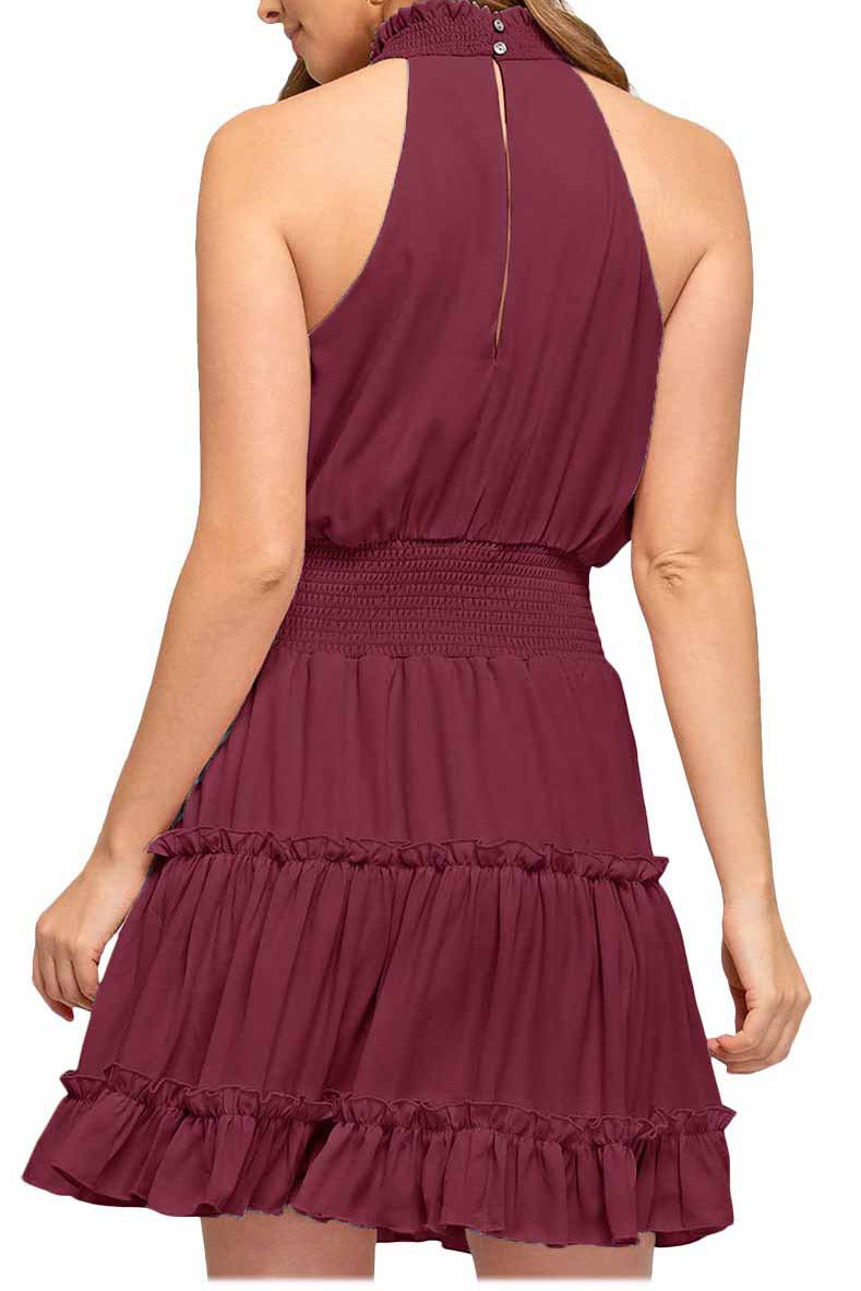 Short Green Sleeveless A-line Dress