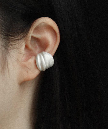 White Sterling Silver Hoop Earrings