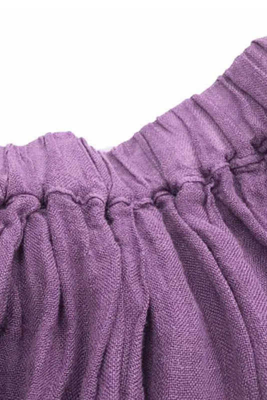Limited Stock- 100% Linen Pure Color Skirt