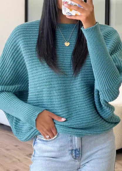 Caramel O Neck Thick Knitted Sweaters Tops Fall