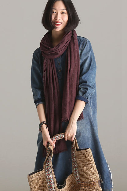 Blue Denim Dresses Fall Outfits
