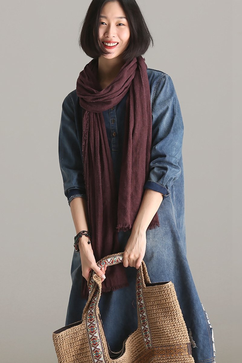 Blue Denim Dresses Fall Outfits
