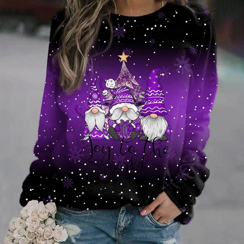 Amelie | Women's Christmas Knit Sweater, Loose Fit, Christmas Motif, Round Neck