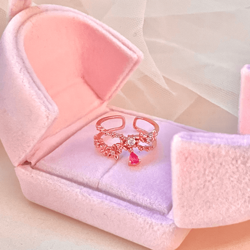 [] Hyacinth Dangly Flower Ring