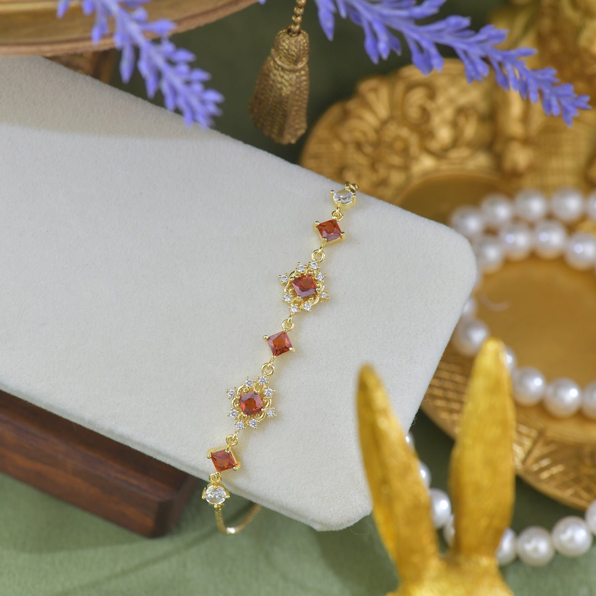 Daphne Bracelet in Red