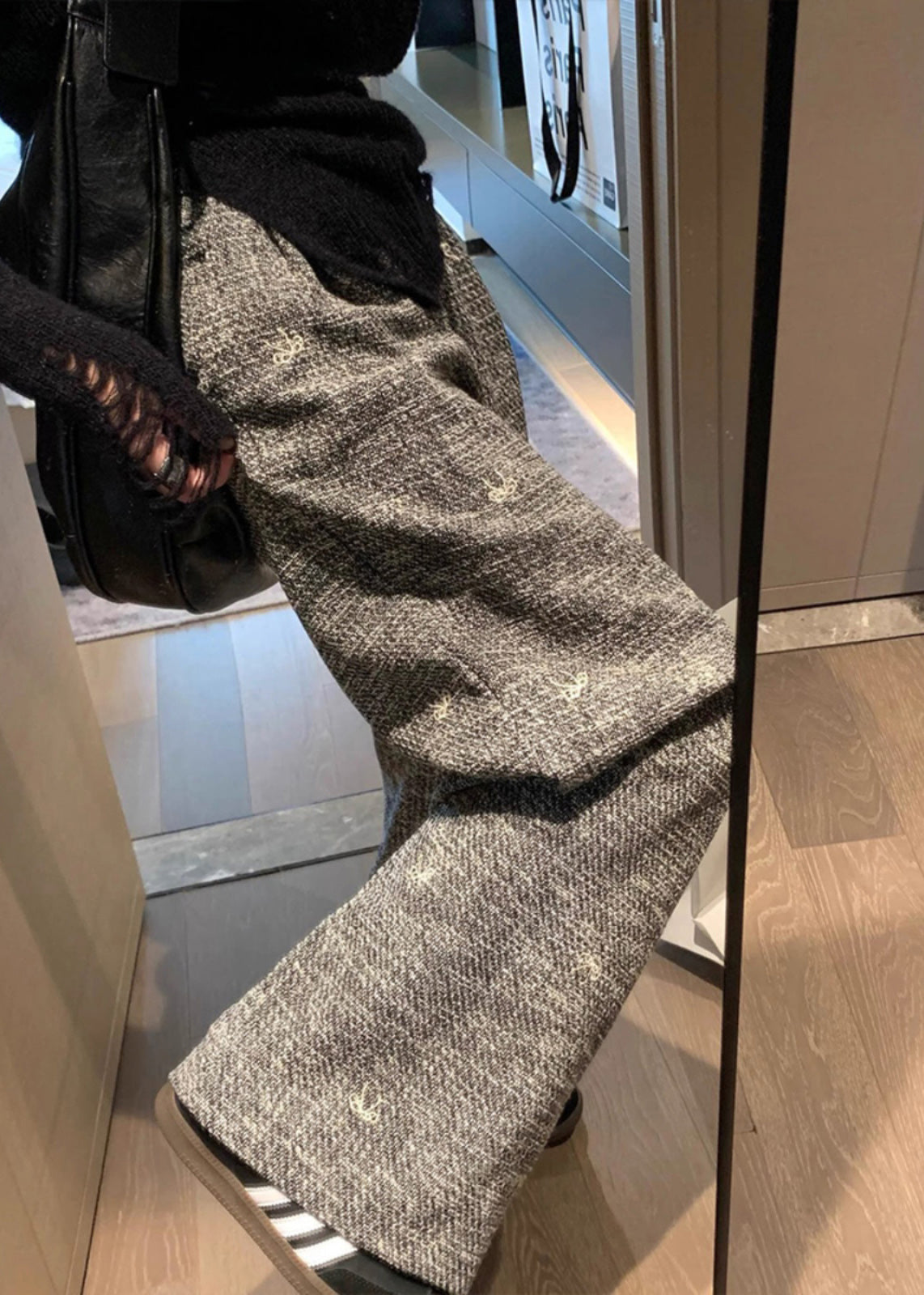 Khaki High Waist Wide Leg Pants Fall