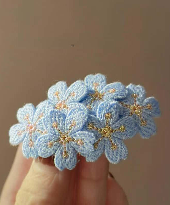 Pink Knit Embroidery Hairpin