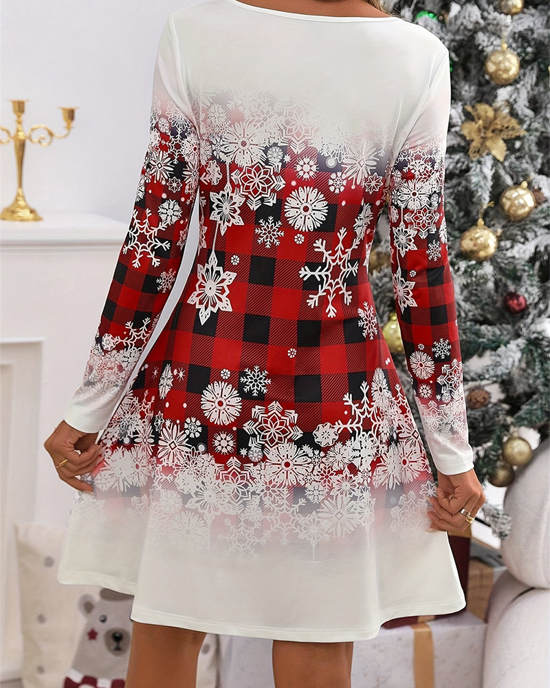 Christmas Snow Tartan Mini Pleated Skirt