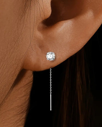Temperament Zircon Tassel Earrings