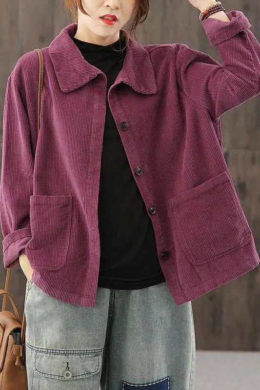 Limited Stock- Pocket Corduroy Jacket Coat