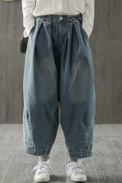 Loose Wide-leg Blue Jeans Denim Pants