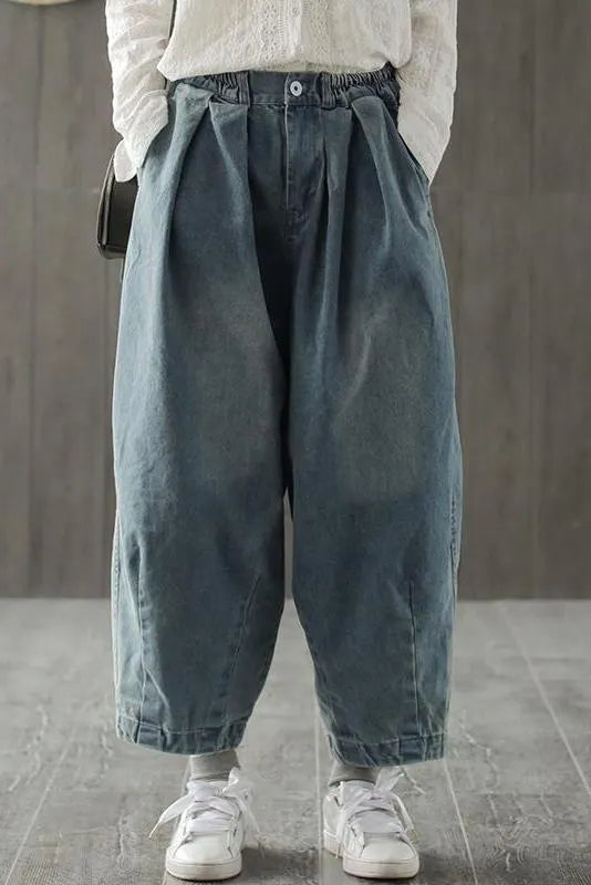 Loose Wide-leg Blue Jeans Denim Pants