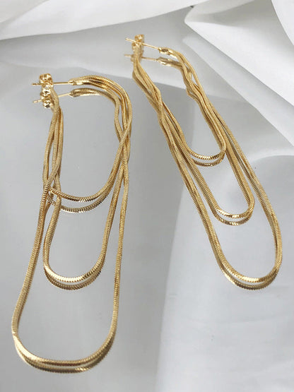 Simple Tasseled Color Earrings