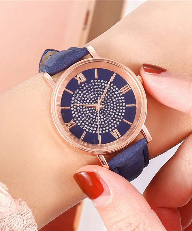 New Style Pink Starry Sky Dial Watches for Roman