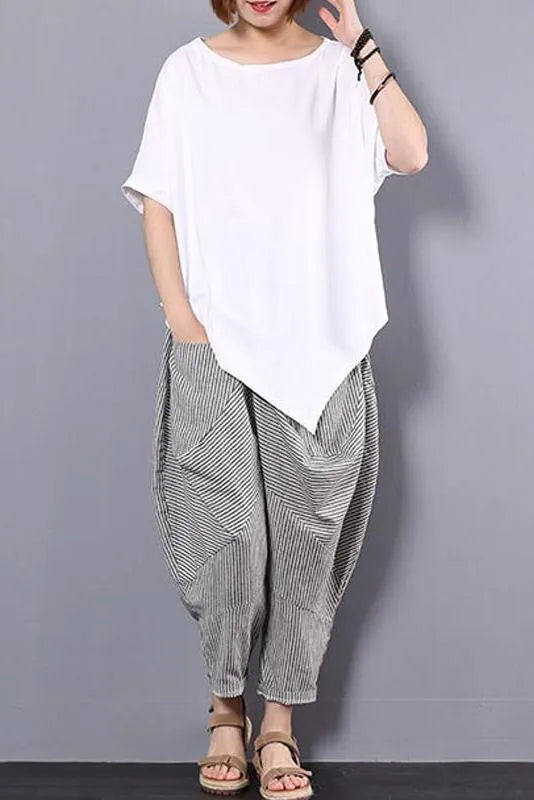 Limited Stock- Irregular Loose 100% Cotton T-shirt