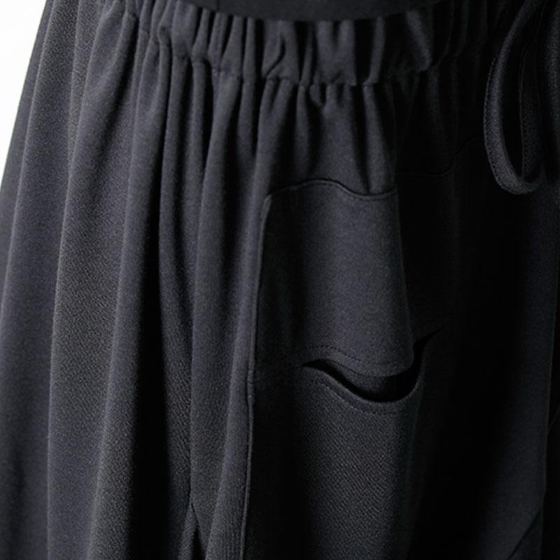 Cotton Clothes 18th Century Elastic Waist Black Skirt