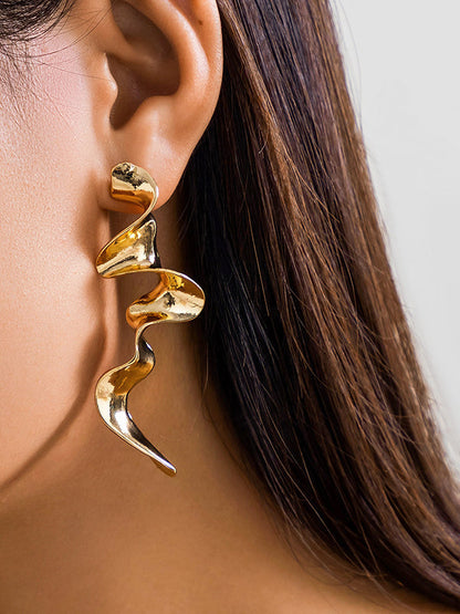 Geometric Color Drop Earrings