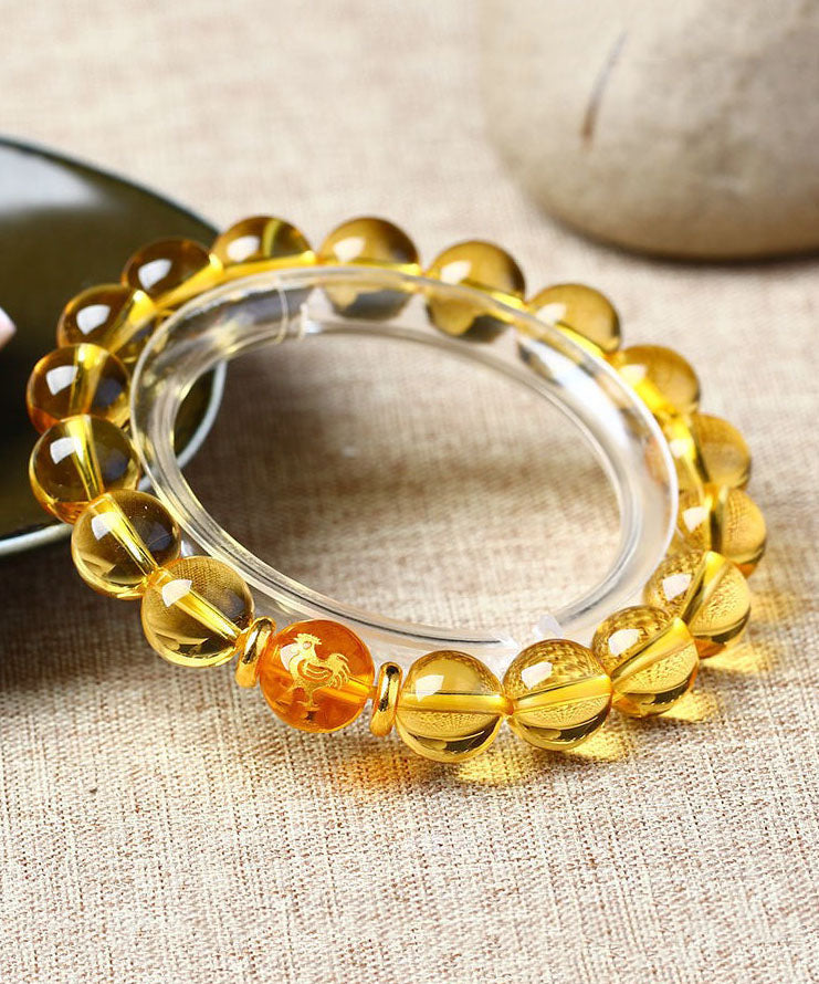 Skinny Yellow Crystal the Twelve Chinese Zodiac Signs Bracelet