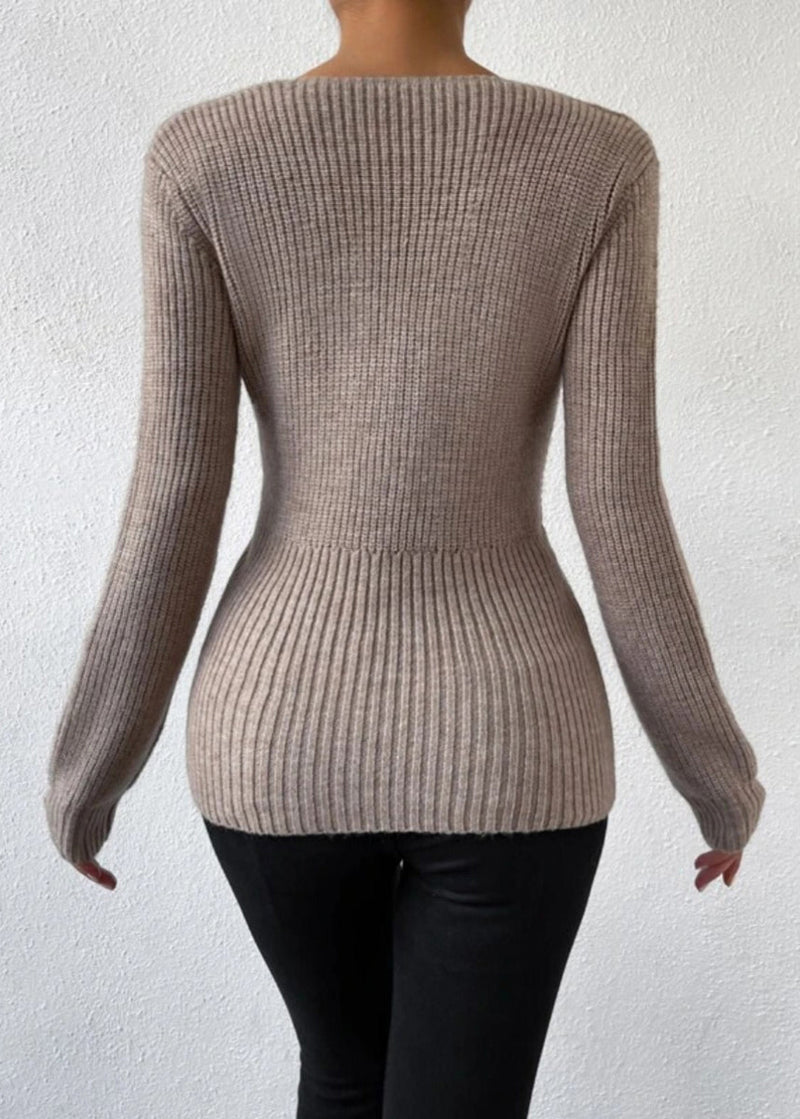 Slim Fit V Neck Knit Sweaters Fall
