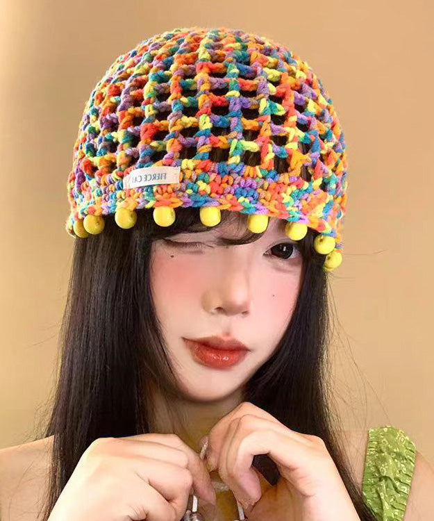 New Thin Breathable Hollow Out Knitted Boonie Hat