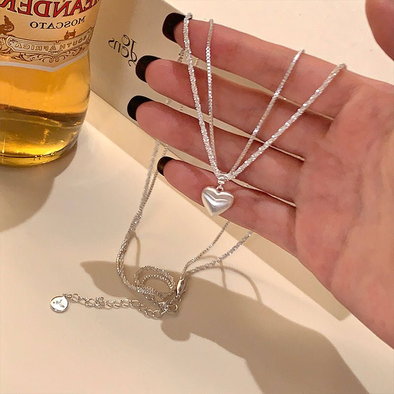 Double Strand Heart Necklace