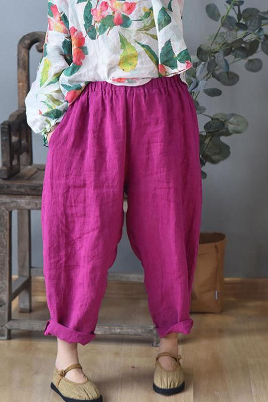 Limited Stock- Summer 100% Linen Harem Pants