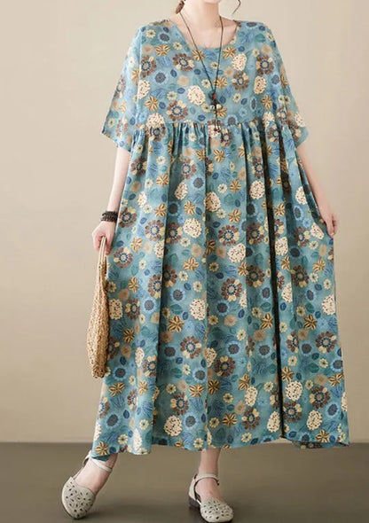 Swing Loose Cotton Printed Dress
