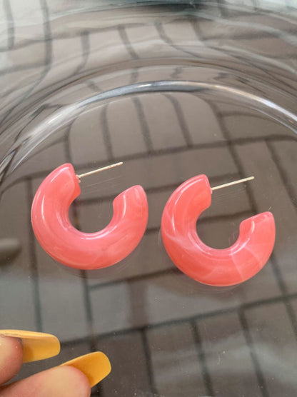 Simple 10 Colors Acrylic Geometric Earrings