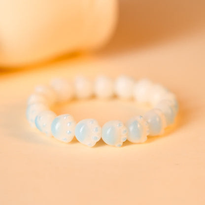 Buddha Stones Natural Bodhi Seed Paw Lucky Cat Paw Peace Bracelet