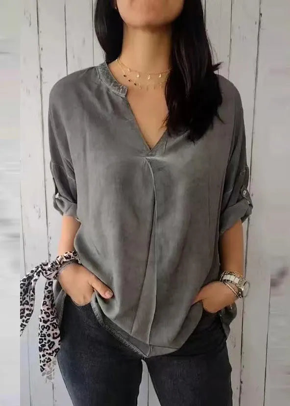 Green V Neck Shirt Short Sleeve
