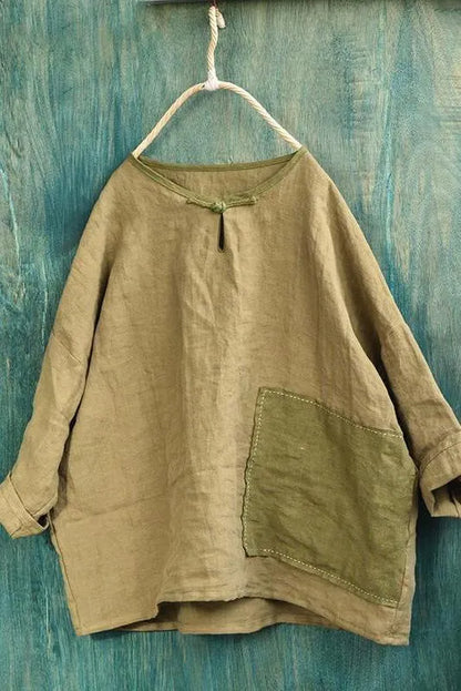 Patchwork Linen Shirt