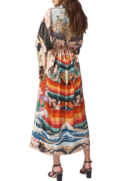 Japanese Kimono Printed Beach Vacation Cardigan