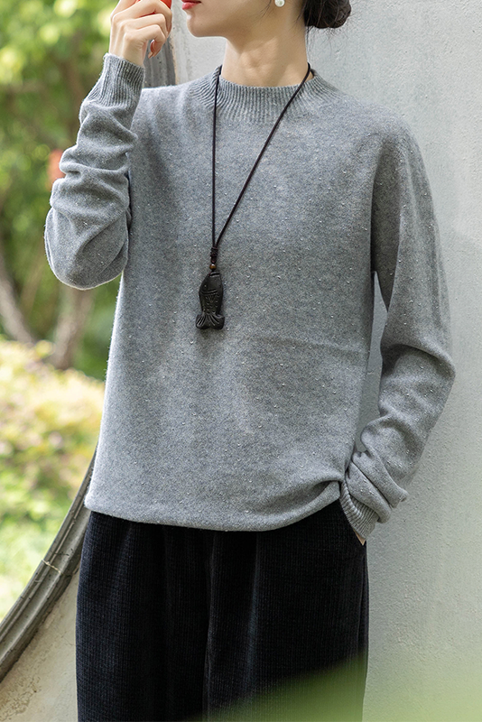 Winter All-match Wool Knitted Sweater Starry Yarn Bottoming Sweater
