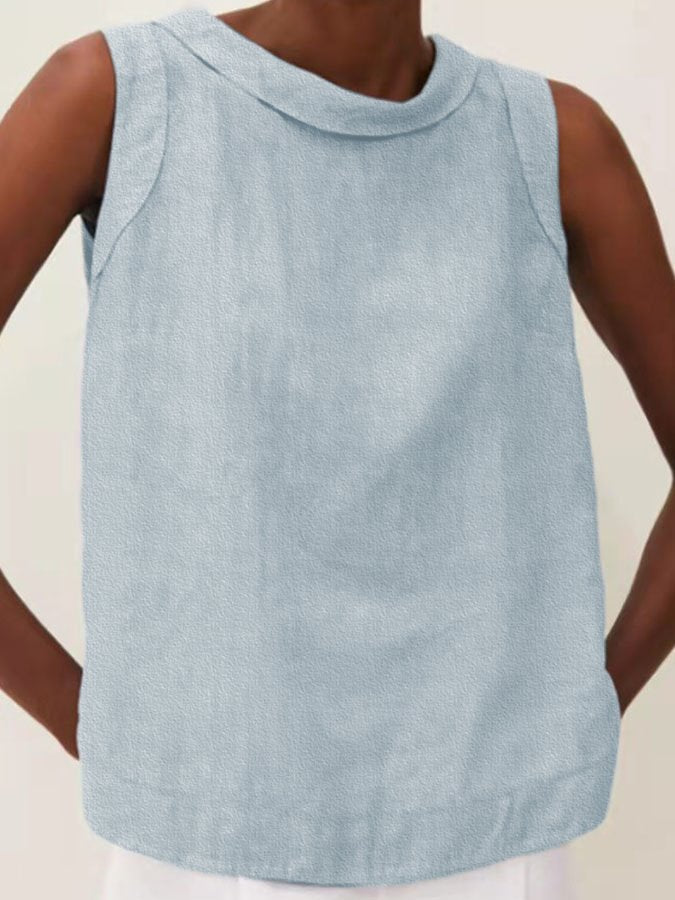 Color Cotton and Linen T-shirt