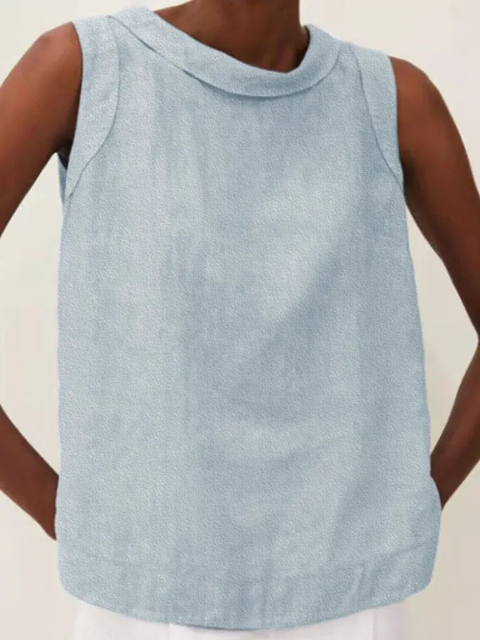 Color Cotton and Linen T-shirt