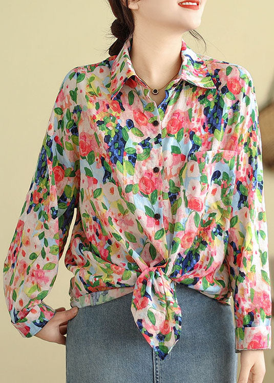 Peter Pan Collar Shirt Tops Long Sleeve