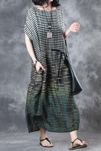 Limited Stock- Loose Striped Short Sleeve Dress