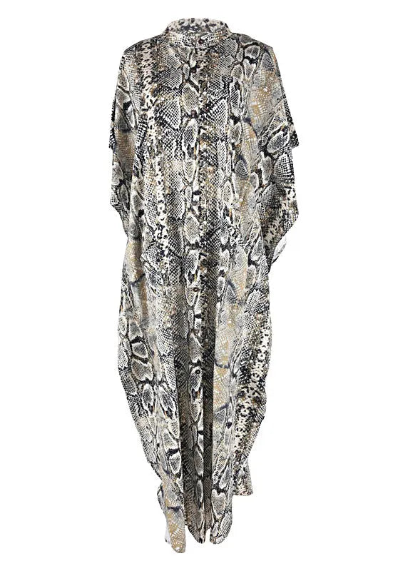 European and American Snake Patterned Holiday Shirts Dress
