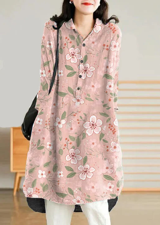 Jade Brown- Linen Linen Shirt Dress