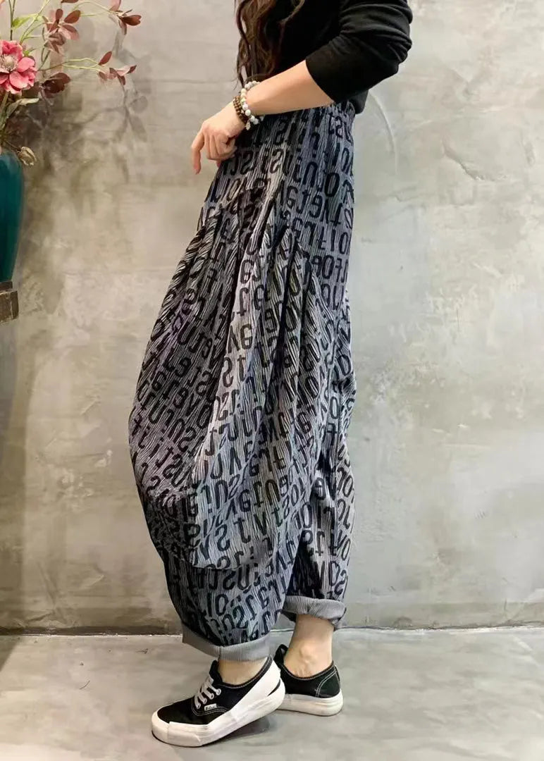 Leopard Print Draping High Waist Wide Leg Pants